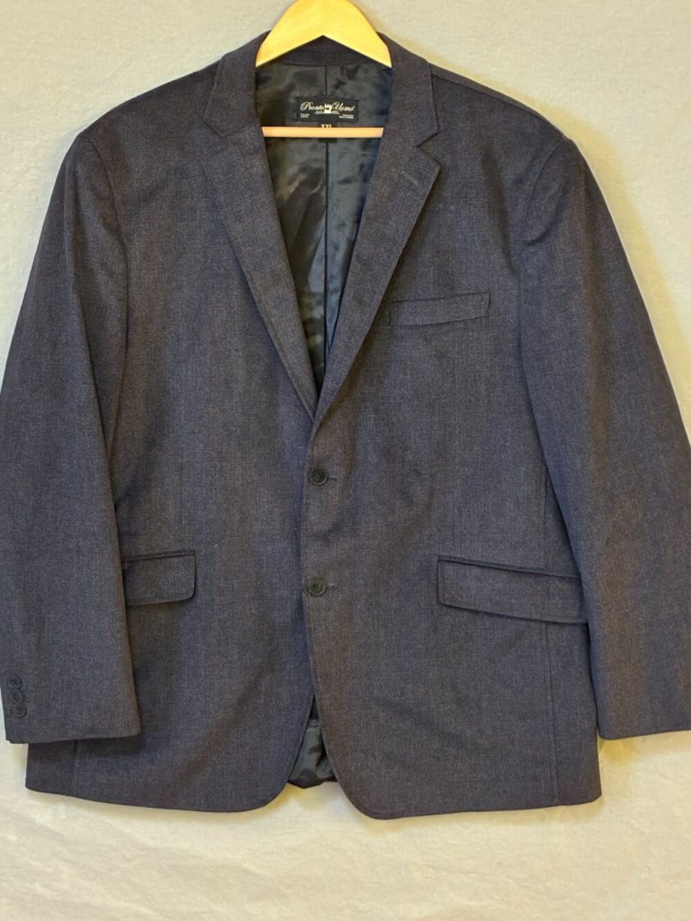 Men's Pronto Uomo Gray Suit Jacket Sport Coat Polyester XXL Quiet Luxury Office